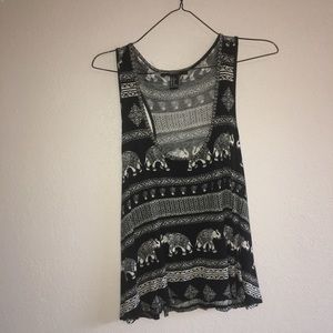 Black & tan elephant tank